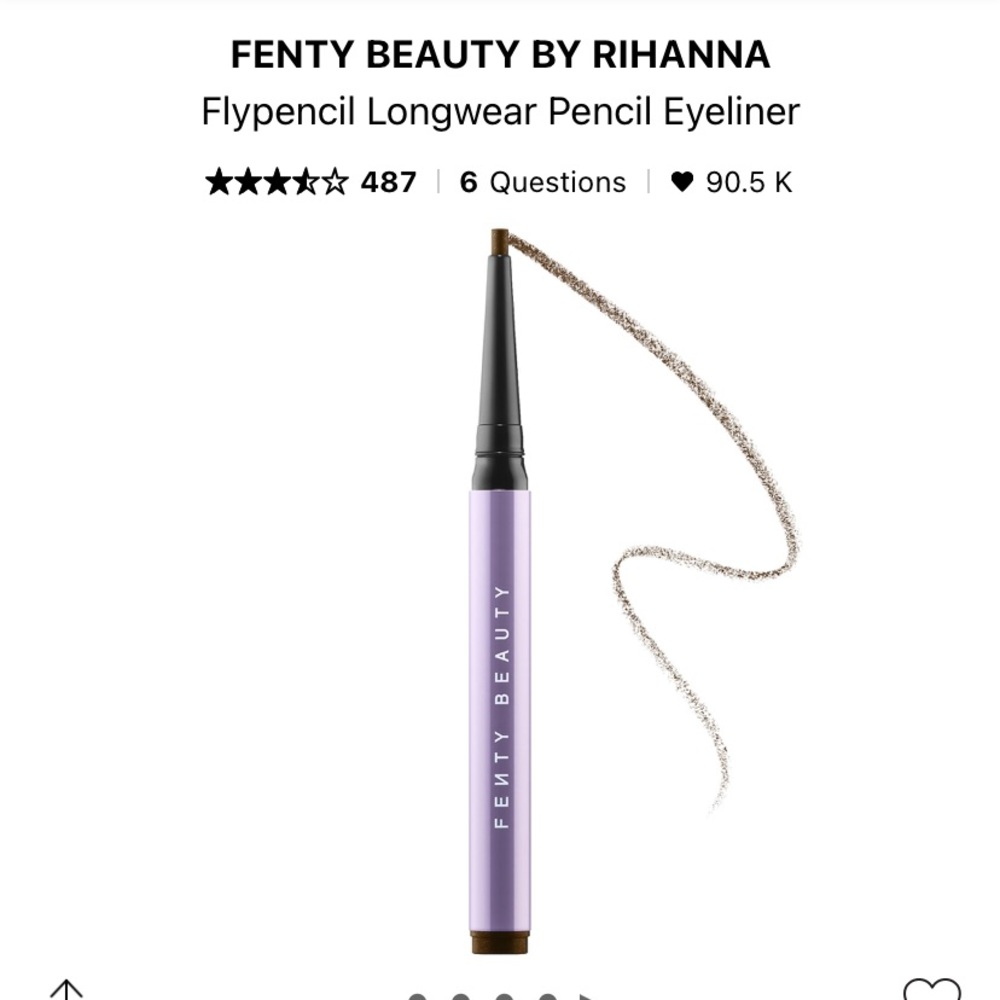 fenty beauty long wear pencil eyeliner #puppy eyez